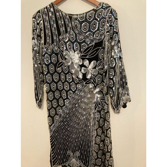 20s‎ style sequin Beaded Dress Gatsby Party style - Picture 6 of 8